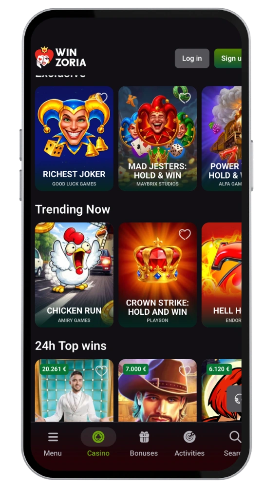 Winzoria casino inloggen